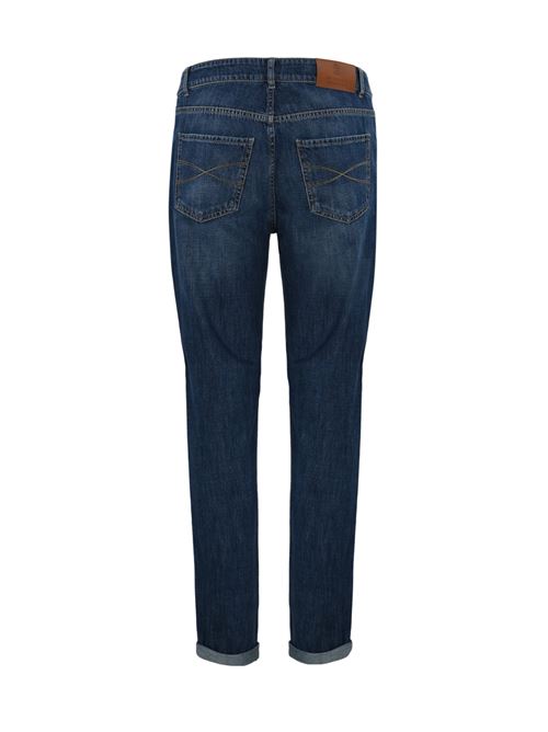 Jeans con ricamo logo BRUNELLO CUCINELLI | M0Z37D3210C1468